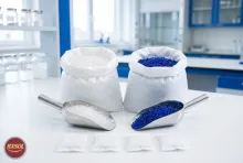 Silica Gel White close up in its supplied form, Oman